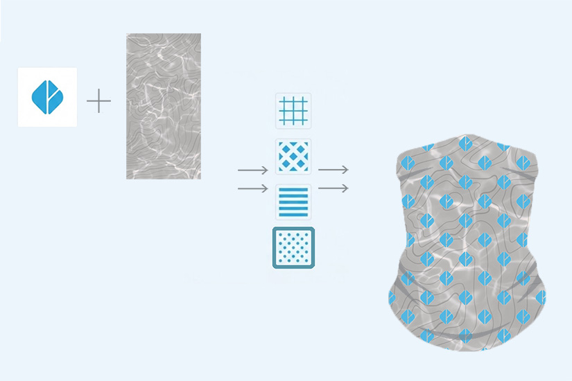 Logo on background preview